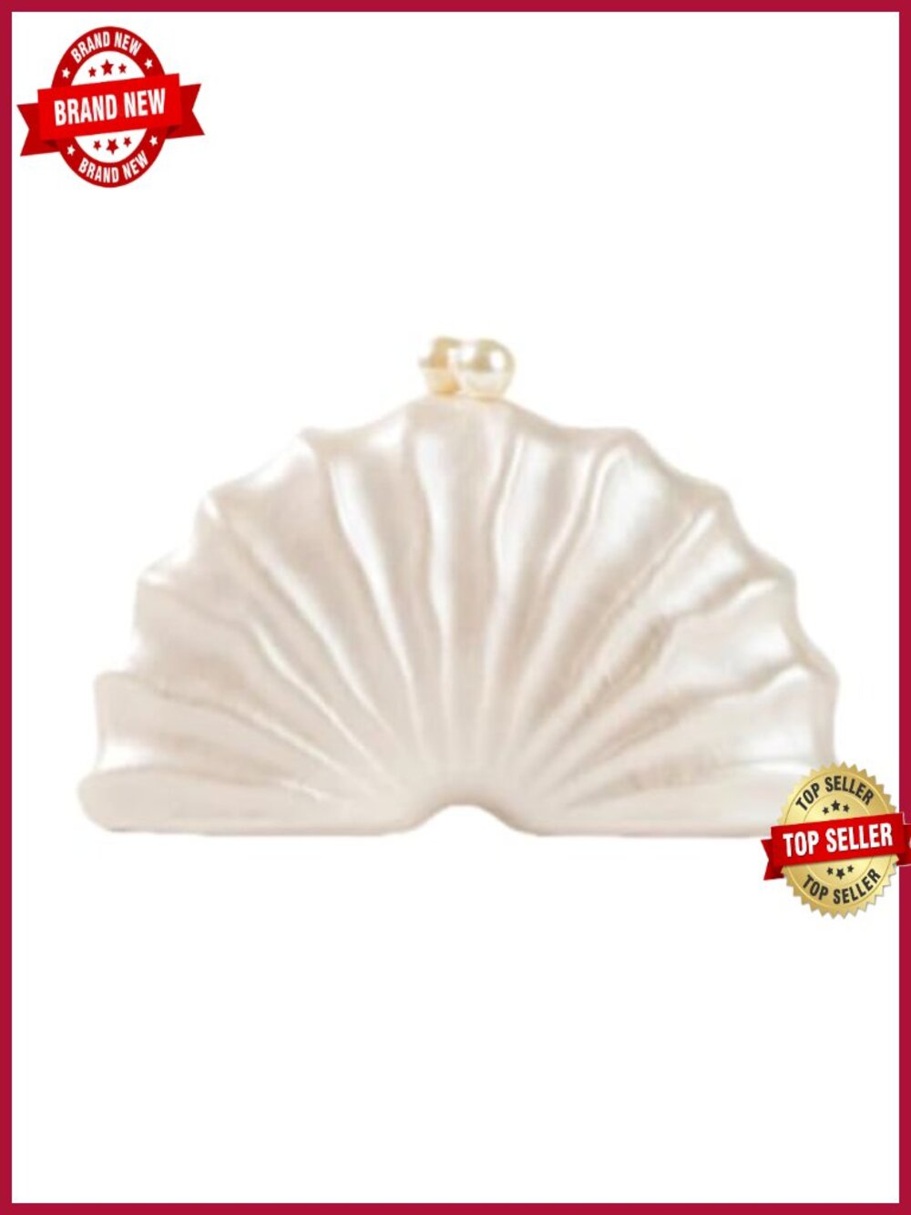 Shell Shaped Acrylic Clutch Luxury Evening Handbag Chain Shoulder Purse